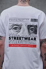 Męska oversize koszulka z nadrukiem Without Streetwear White Without 8049276 zdjęcie №6
