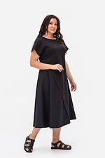 Sukienka damska jednokolorowa czarna midi DOUBLE Garne 3043286 zdjęcie №3