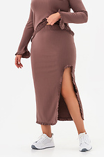 Spódnica RUFFLE brązowa Garne 3043321 zdjęcie №1