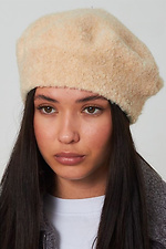 Beret damski jest w kolorze beżowym Garne 4496362 zdjęcie №1