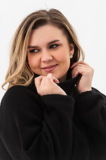 Damski miękki sweter JEREMIAH czarny z szerokim golfem, oversize Garne 3042454 zdjęcie №10