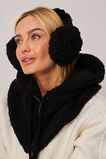 Damska czapka bouclé z metalowym zapięciem, czarna Garne 4496484 zdjęcie №2