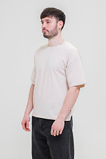 Męski bawełniany beżowy stylowy T-shirt LANI Garne 9001524 zdjęcie №2