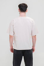 Męski bawełniany beżowy stylowy T-shirt LANI Garne 9001524 zdjęcie №3