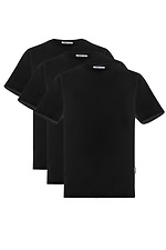 Zestaw 3 bawełnianych T-shirtów damskich LUXURY-W w kolorze czarnym Garne 9001525 zdjęcie №1