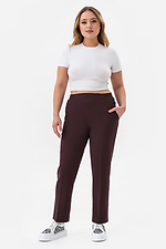 Elegancki damski klasyczny garnitur KAMELIA w kolorze bordowym Garne 3034736 zdjęcie №2