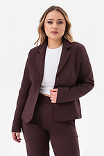 Elegancki damski klasyczny garnitur KAMELIA w kolorze bordowym Garne 3034736 zdjęcie №3