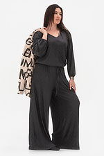 Letni grafitowy komplet MIAM z lekkiej teksturowanej tkaniny Plus Size Garne 3034739 zdjęcie №12