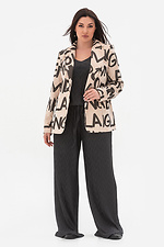 Letni grafitowy komplet MIAM z lekkiej teksturowanej tkaniny Plus Size Garne 3034739 zdjęcie №13