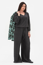 Letni grafitowy komplet MIAM z lekkiej teksturowanej tkaniny Plus Size Garne 3034739 zdjęcie №14