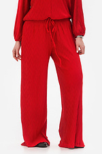 Letni czerwony komplet MIAM z lekkiej teksturowanej tkaniny Plus Size Garne 3034740 zdjęcie №5