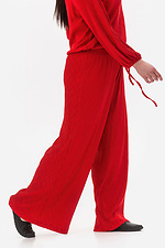 Letni czerwony komplet MIAM z lekkiej teksturowanej tkaniny Plus Size Garne 3034740 zdjęcie №6