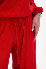 Letni czerwony komplet MIAM z lekkiej teksturowanej tkaniny Plus Size Garne 3034740 zdjęcie №8