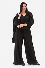 Letni czarny komplet MIAM z lekkiej teksturowanej tkaniny Plus Size Garne 3034742 zdjęcie №2