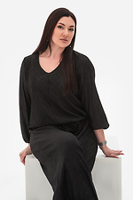 Letni czarny komplet MIAM z lekkiej teksturowanej tkaniny Plus Size Garne 3034742 zdjęcie №3